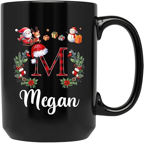 Vista 22 de Taza de café de Navidad personalizada con muñeco de nieve, taza de cerámica de Navidad, taza de Navidad personalizada con nombre, taza de Navidad