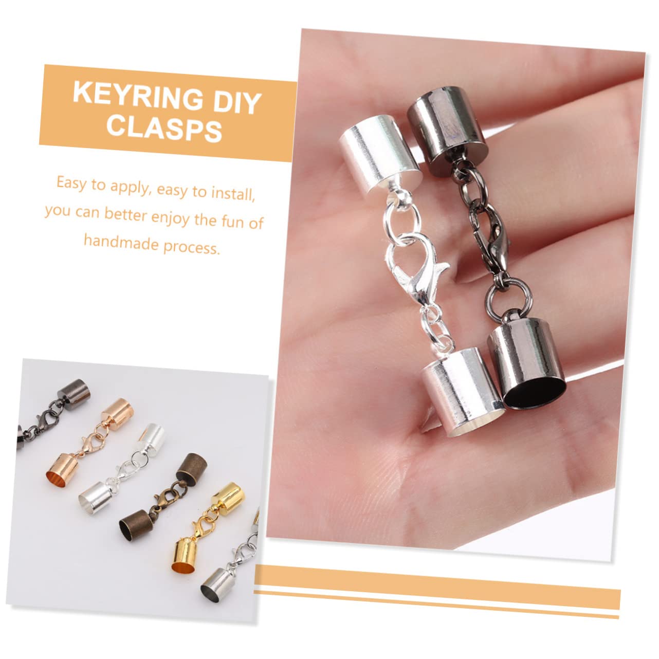 ARTIBETTER 3 Set Chiusure Moschettone Per Gioielli Fai Da Te Da Metallo Colori Variati Per Braccialetti E Collane Accessori Per Creazioni Diy Resistente E Duraturo Facile Da Usare 60 Pezzi*3