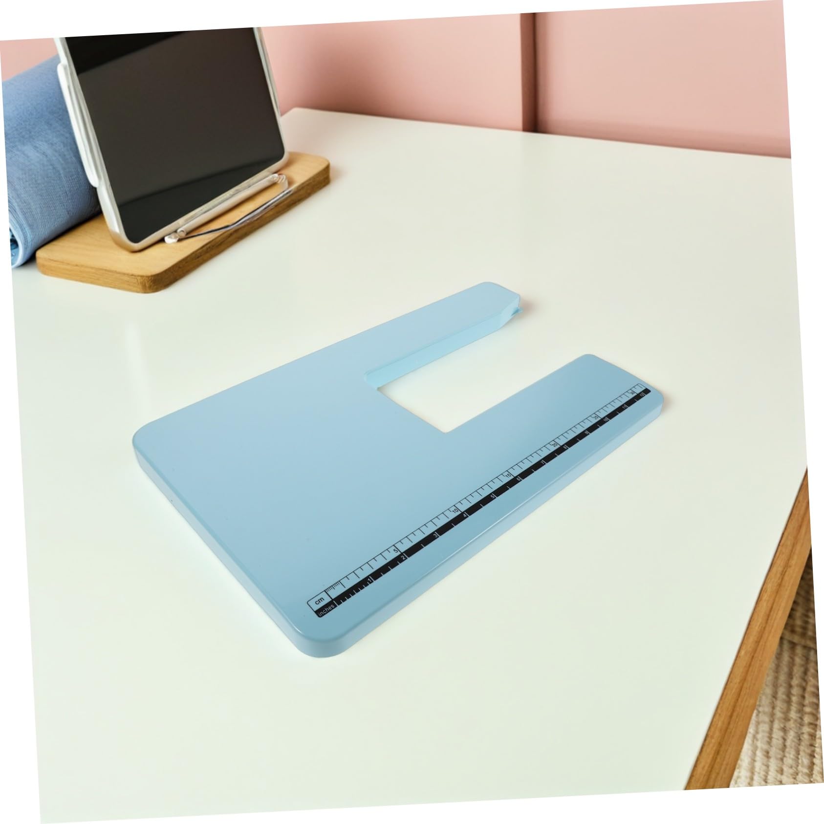 Mikikit Carte d'extension pour Machine à Coudre Couture Accessoire Table complémentaire Machine à Coudre Attachement Table de Couture Plastique Ciel Bleu