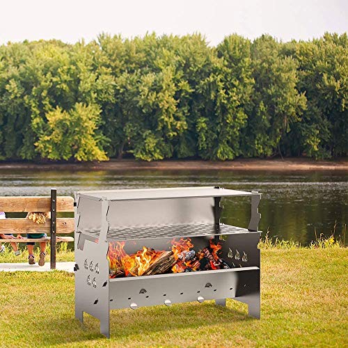 Only Fire Detachable Portable Charcoal Wood Grill Camping Grill For Picnic, Hiking, Backyard Cooking - With Handbag #TOP6