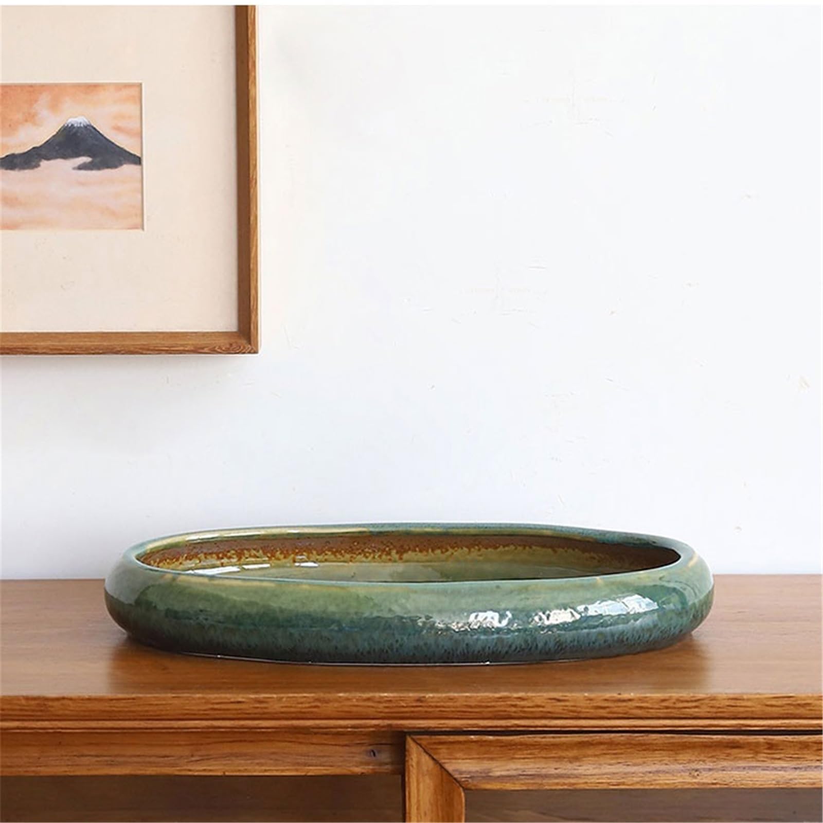 Sottovasi per Fiori Piattino for composizioni Floreali in Ceramica in Stile Cinese Vassoi per Piante
