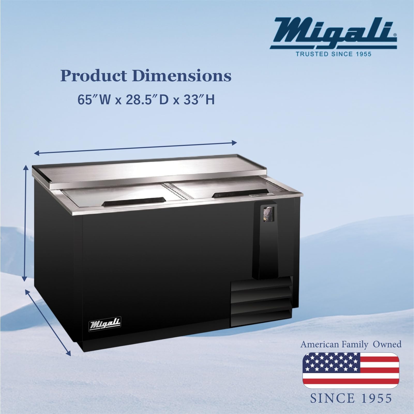 Migali C-Hbc65-Hc 65″ Horizontal Bottle Cooler on Fridge.com - View 2