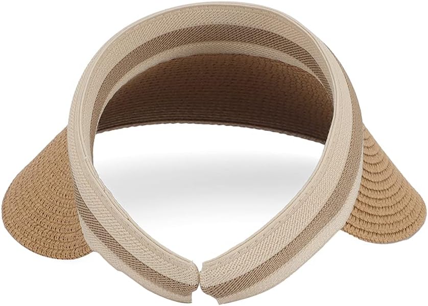 Women Summer Sun Hat Lady's Portable Beach Visor Bowknot Straw Hat