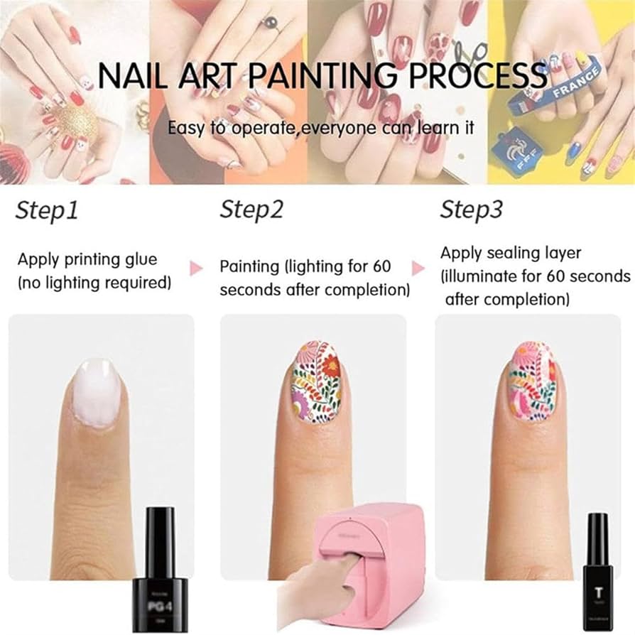 Automatic DIY Nail Art Printer Machine,3D Digital