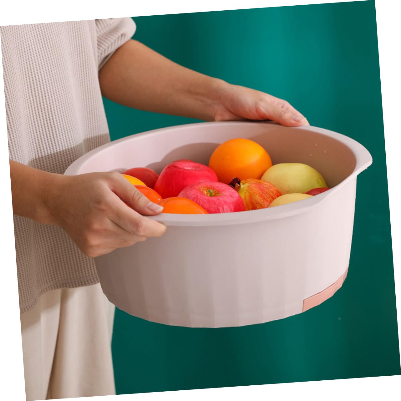 Ciieeo Bassine de Lavage Grosse Taille pour Bébé Rose, Bassin en Plastique Épais Planche pour Lavage des Mains, Nettoyage Linge, Usage Camping et Maison, Ensemble Polyvalent Pratique