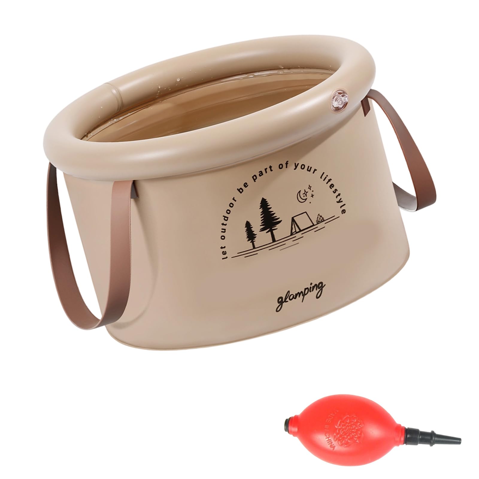 ZEPFJHE Quick Setups Silicone Wash Tub for Backpackers Stable Construction Camping Water Bag with Portable Handle Multipurpose Basin