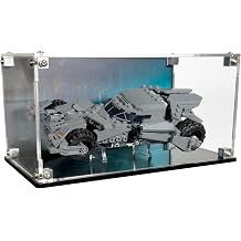 Display Case Compatible with LEGO DC 76331 Batman v Superman Batmobile Crystal-Clear Enclosed Case with UV-Printed Background Set Not Included