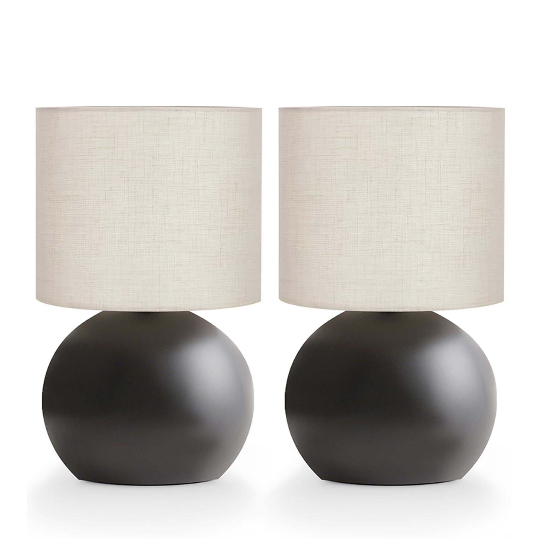 table lamp for bedroom,bedside nightstand lamp for living room,minimalist bedside light lamp set of 2, desk lamps for living room, office, dorm including light bulb?black?