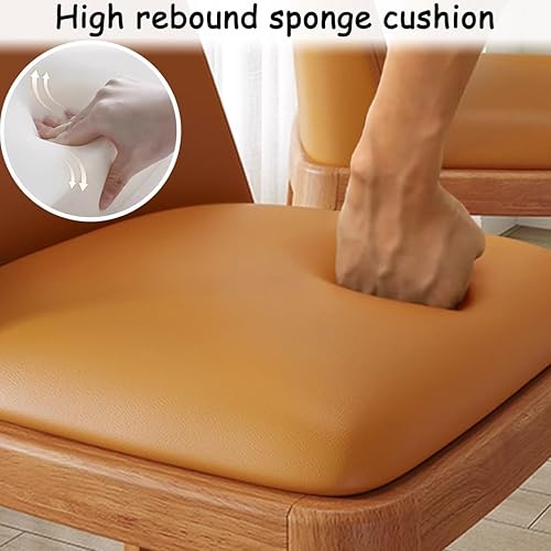 Miniatura 6 de YVYKFZD Juego de 2/4 sillas de comedor, sillas de comedor de madera, sillas de cocina tapizadas, silla de sala de estar sin brazos con respaldo