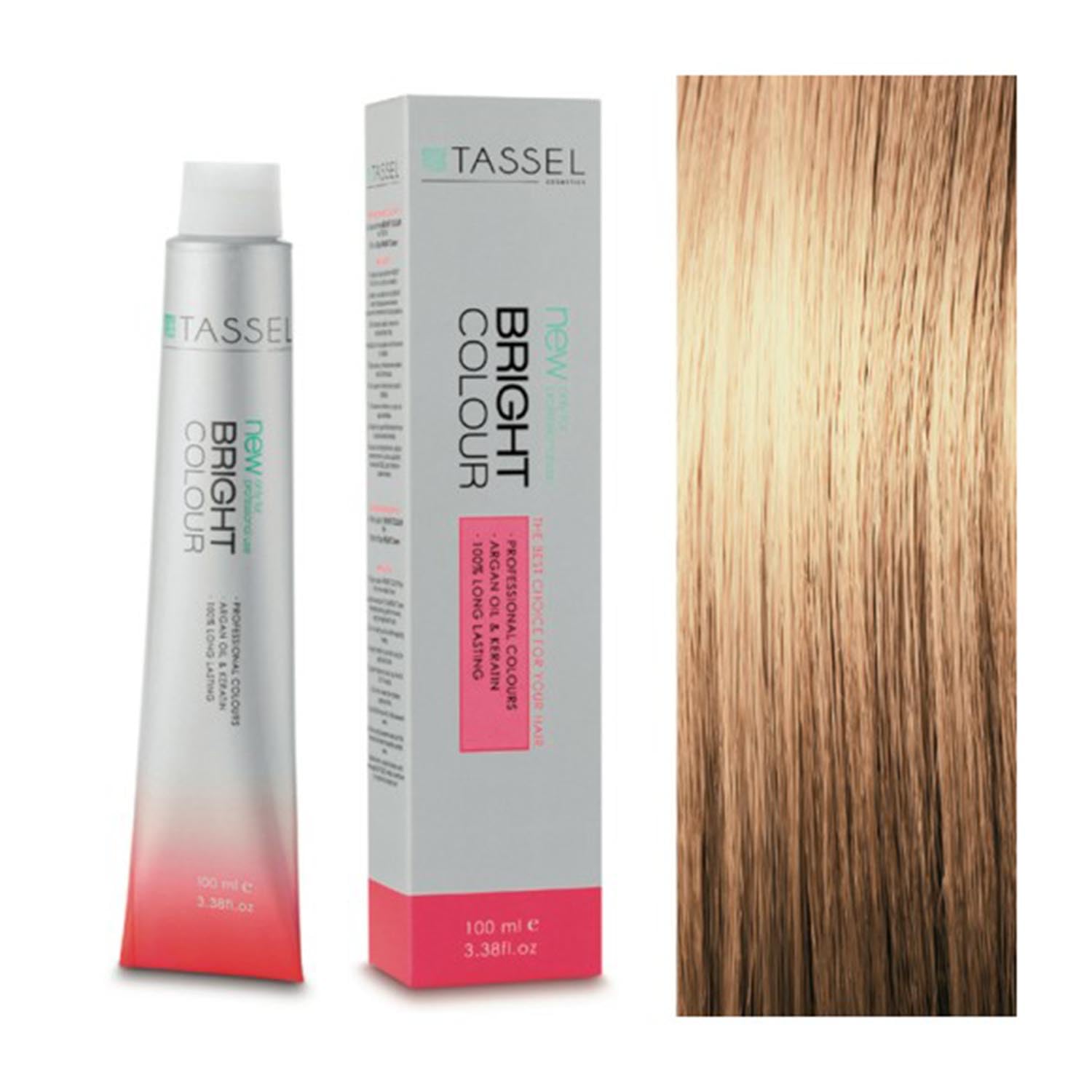 Tassel - Tinte Permanente Capilar Nº8.77 Rubio Claro Chocolate - Mujer - 100 ml - Color Cálido y Brillante con Nutrición de Argán y Keratina