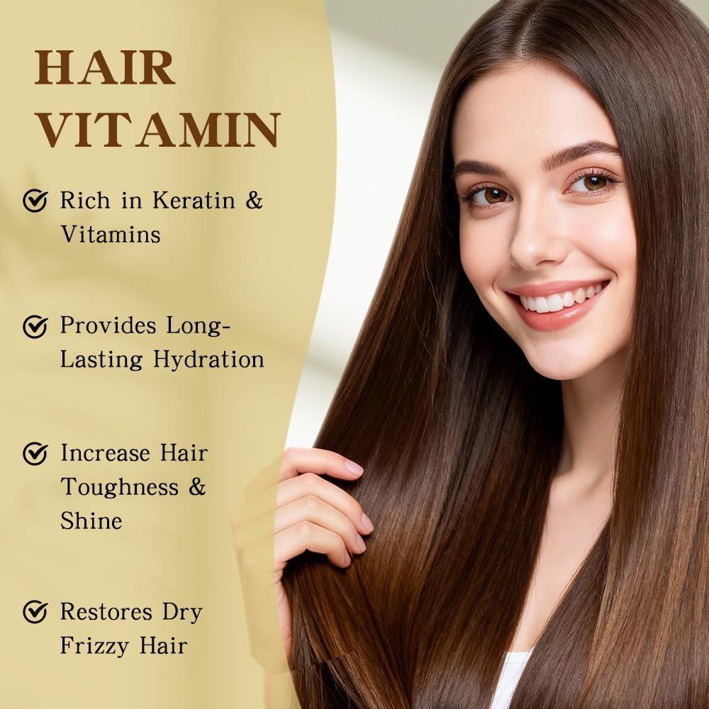 Argan Oil & Keratin Deep Conditioning Hair Mask, Intensive Repair Treatment for Dry, Damaged Hair - Frizz Control, Smoothing & Strengthening - For All Hair Types - Image 3