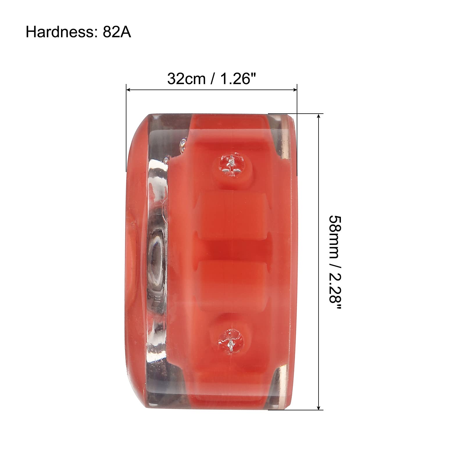 Atom Skates Quad Roller Wheels/Outdoor/Hardness 78A / 62x33 Pink Pulse Lite / 2 Packs - 8 Wheels