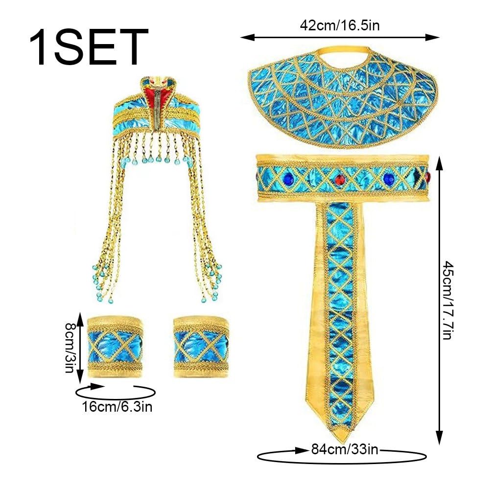 Costume Dea Greca Set Accessori Costume Egiziano Copricapo E