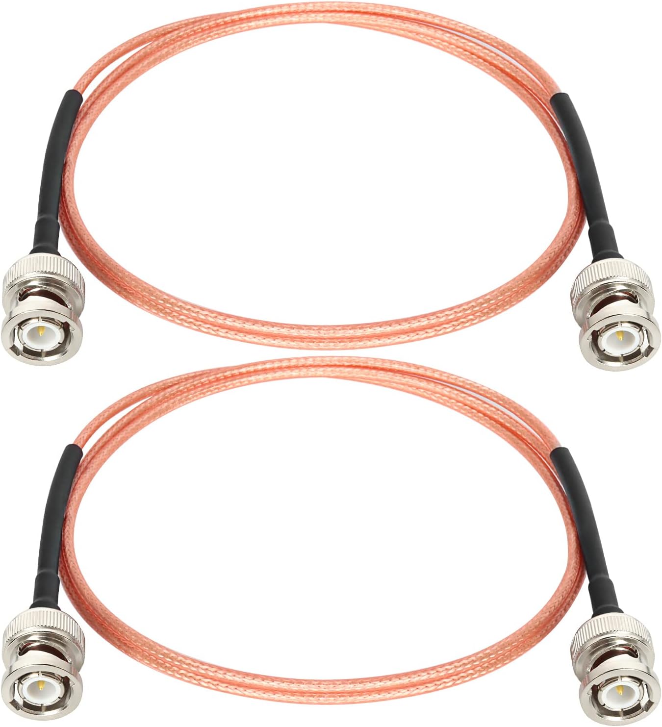 XRDS -RF BNC Cables 3FT 2PCS, 50 Ohm BNC Male Cable RG316 Antenna Cable for Antenna Scanners Handheld Ham Radios etc.