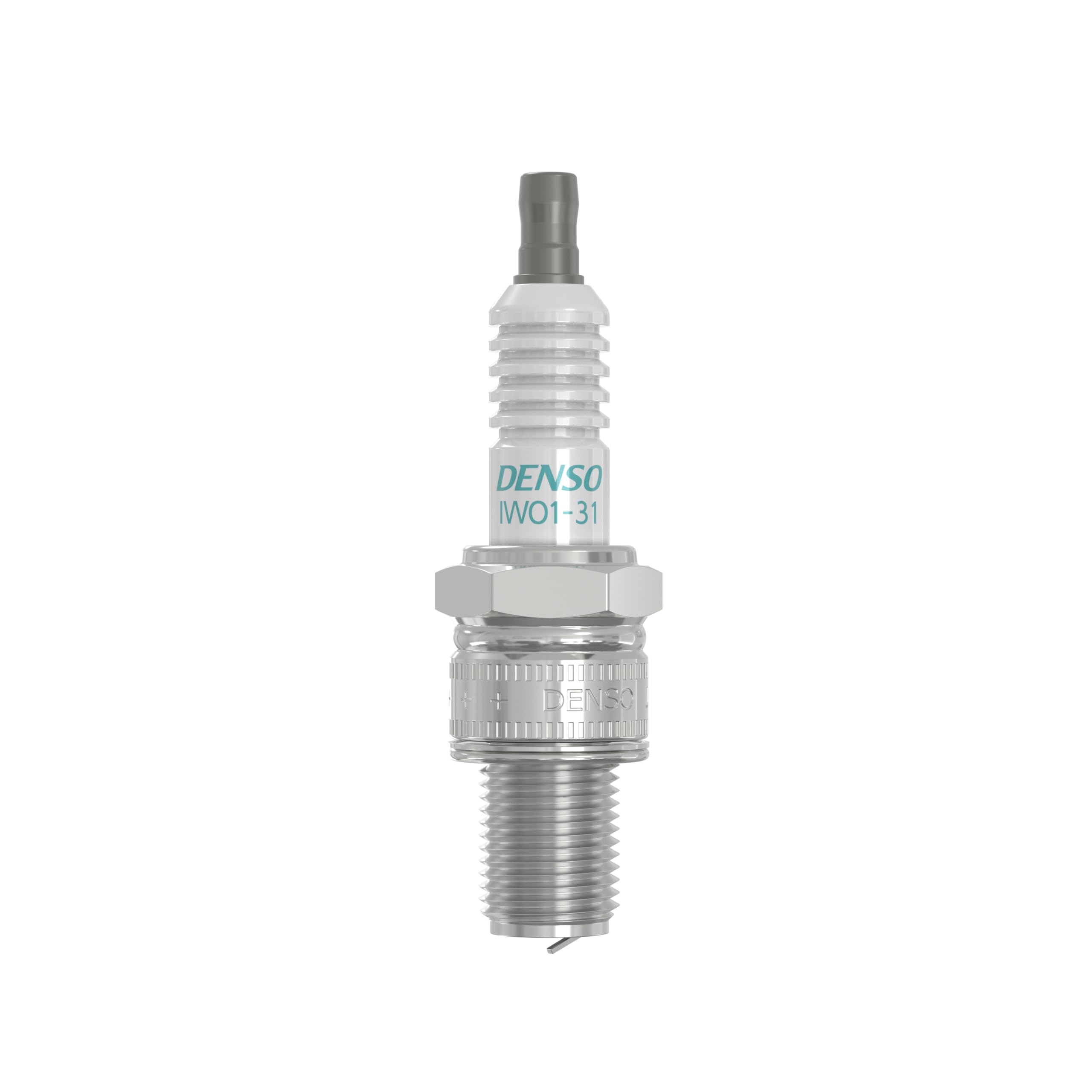 DENSO Bujía de encendido IW01-31 con resistencia Electrodo de masa Electro central Iridio Electrodo de masa de platino Long. de rosca: 19mm