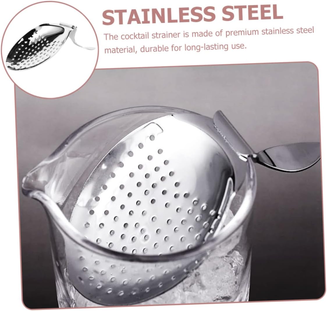 Cocktail Ice Strainer Stainless Steel for Bartending and Bar Use