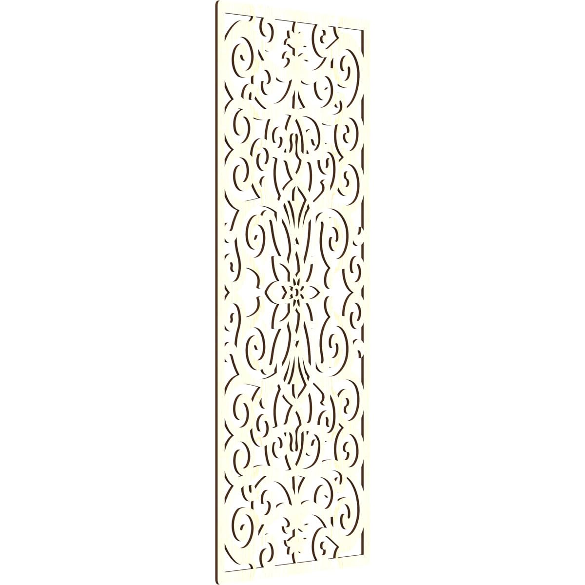 Buel Decorative Pierced Fretwork Wood Wall Panels, 25 3/8"W x 64 3/8"H x 1/4"T, Red Oak