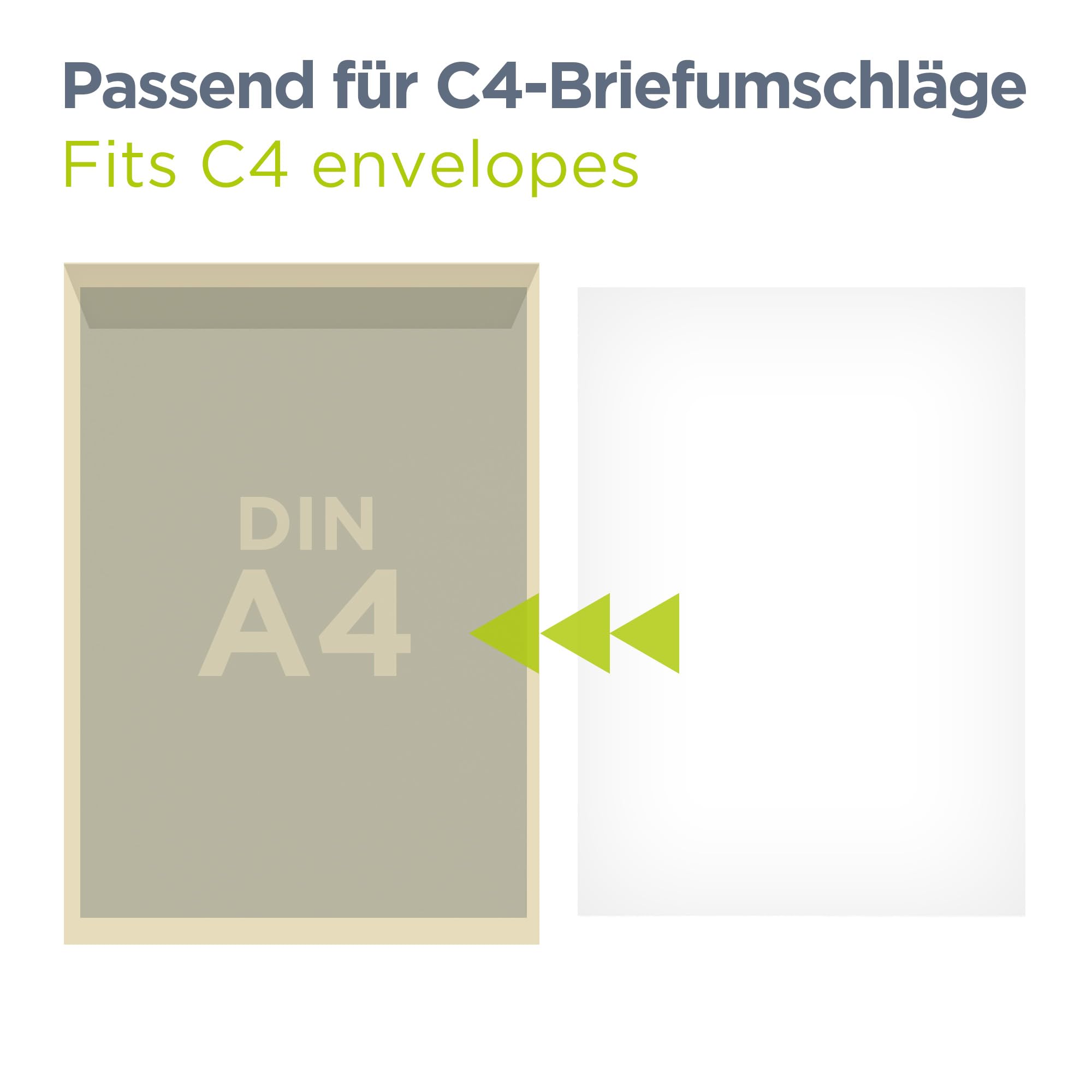 100 x Präsentationsmappe für A4 in weiß, FSC® MIX 70%, sehr stabile Dokumentenmappe 320g/m² Karton mit Visitenkartenschlitz, passt in C4-Umschlag, Made in Germany, direkt vom Hersteller Werbegrün
