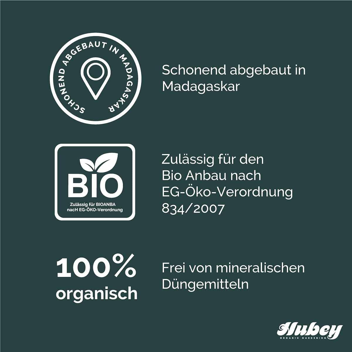 HUBEY Bat Guano Fledermausdünger 1 kg – 100% natürlicher Guano Dünger vom Flughund | Bio Blühdünger mit hohem Phosphorgehalt (NPK 1-20-1) | für Tomaten, Gemüse, Obst, Blumen & Zimmerpflanzen