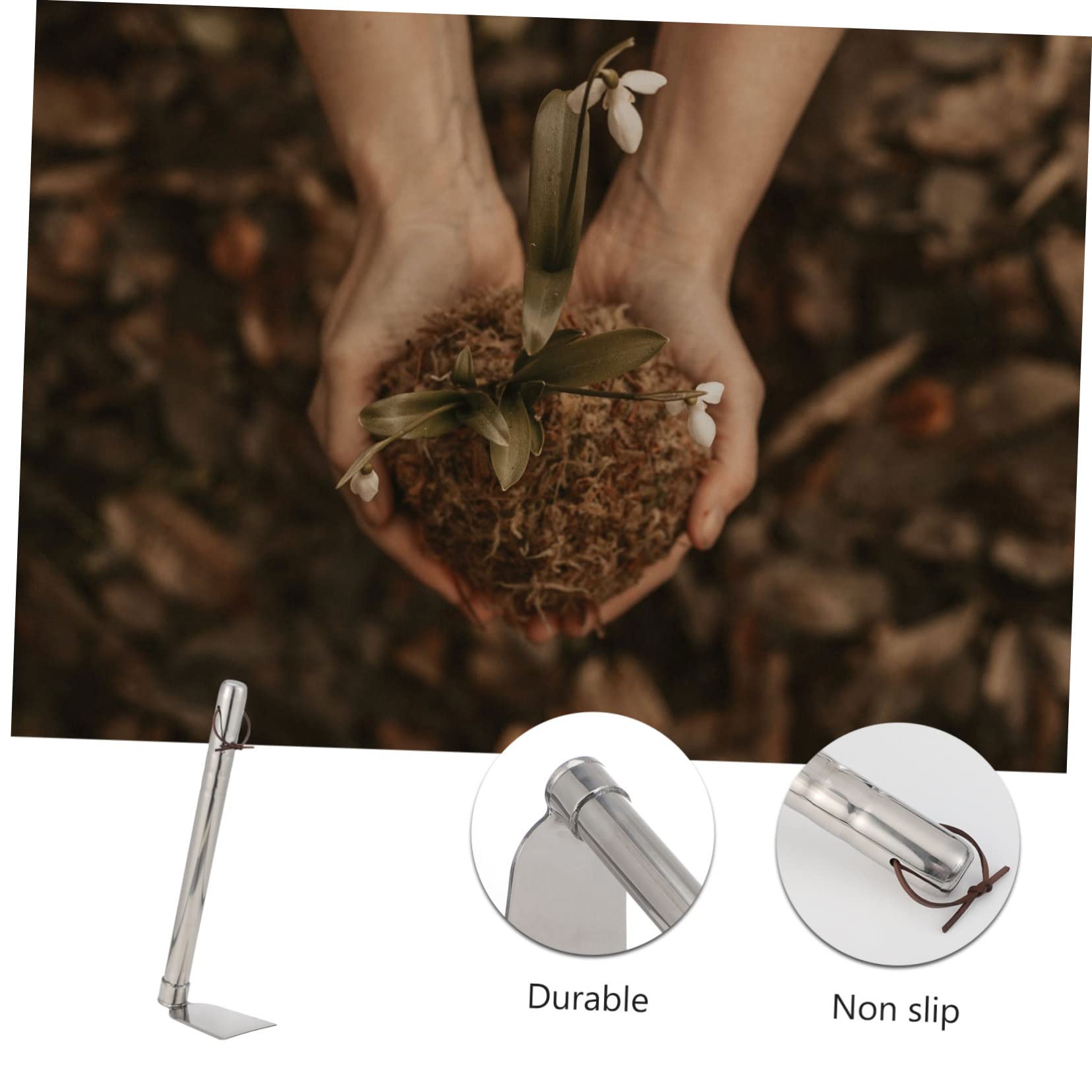Abaodam Gartenhacke Leichte Unkrauthacke Ergonomisches Werkzeug für Haus und Garten Strapazierfähig und Rutschfester Griff zum Jäten und Pflanzen