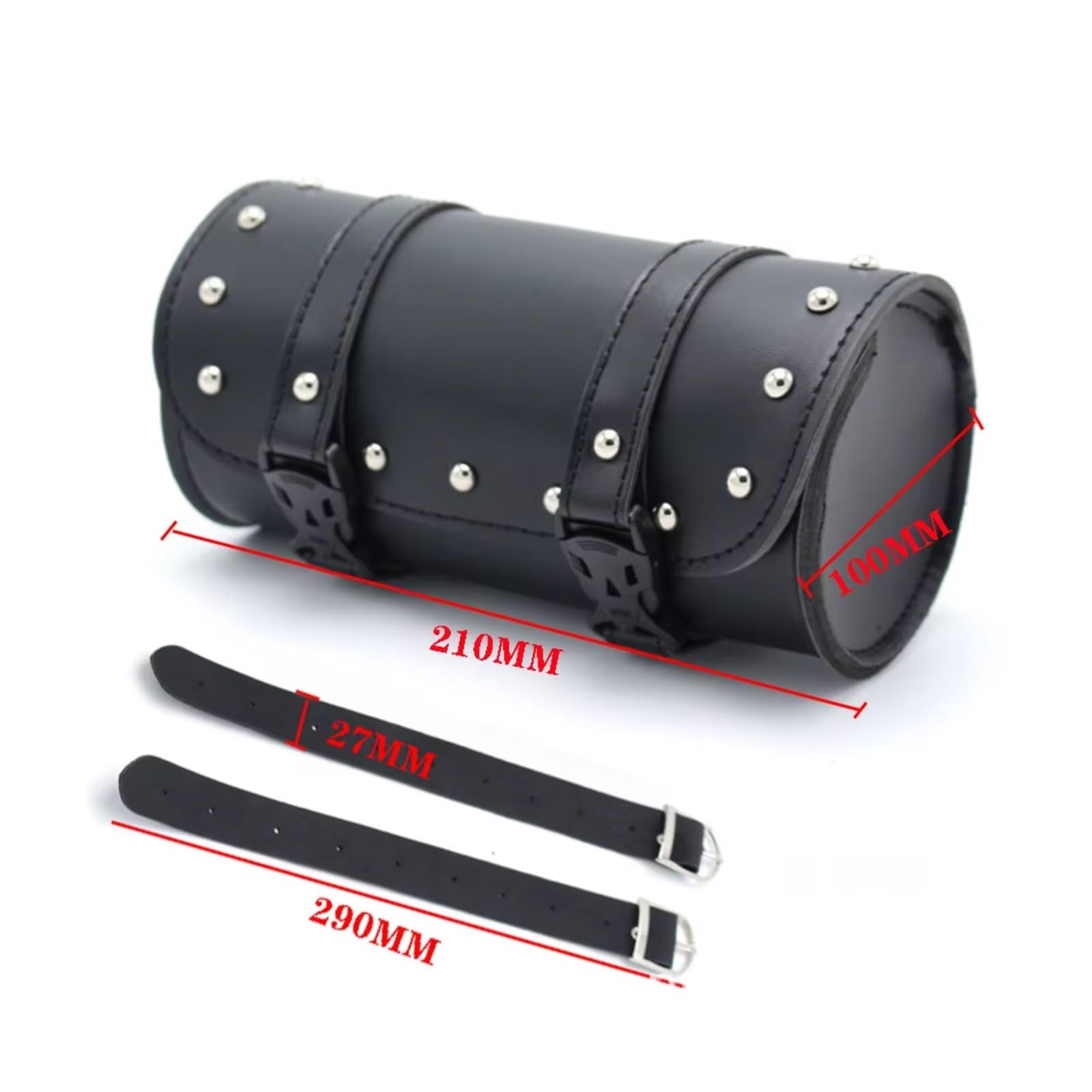 Compatibile Con Bobber 1 Set Borsa Attrezzi Moto Per Viaggio In Finta PU Impermeabile Laterale Modifica Sostituzione Sacche Moto(Black)