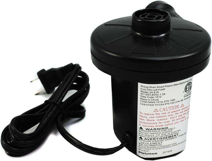 Smart Air Beds A/C Electrical Air Bed Pump, Black