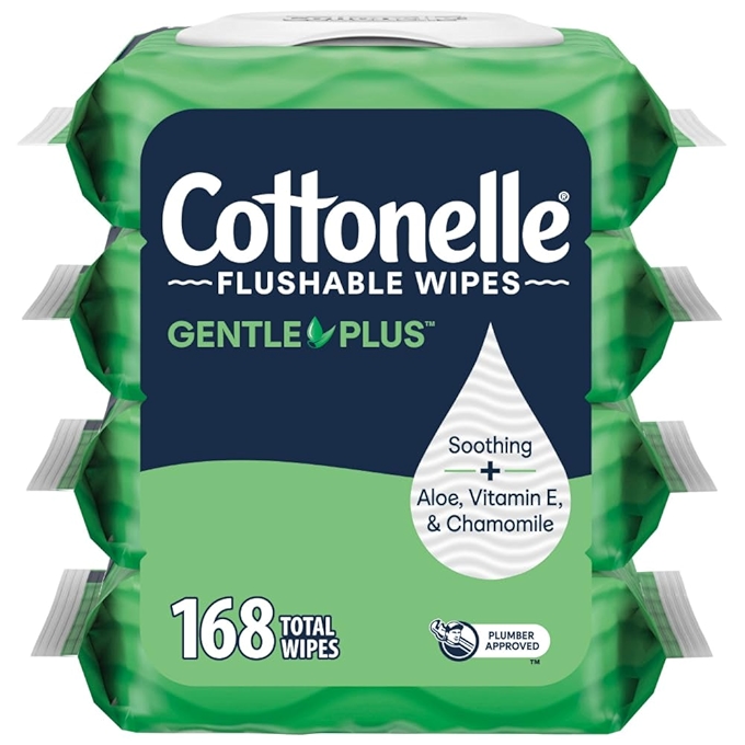 Cottonelle温和加倍抛弃湿巾（含芦荟和维生素E）