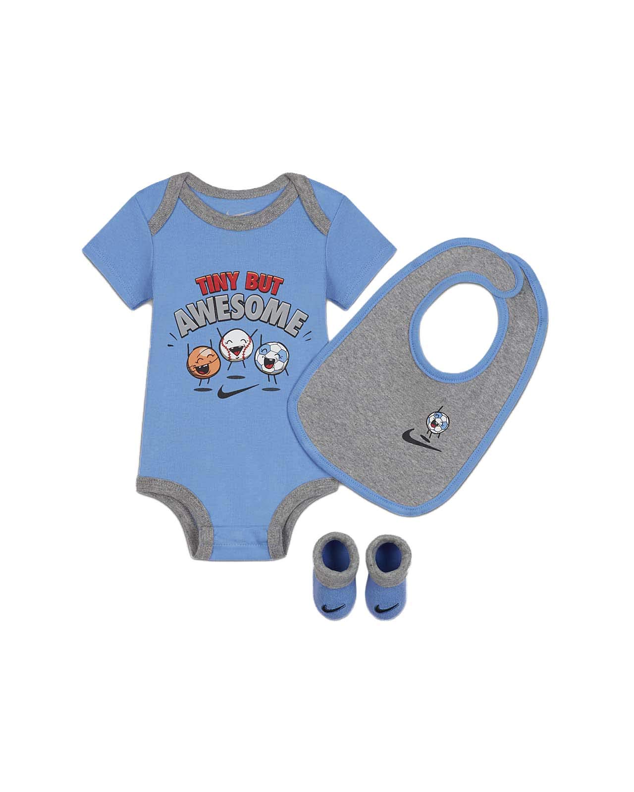 NikeBaby Boys 3 Piece Set, R_p(bn0562-u8h)/G, 0-6 Months