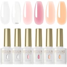 ROSALIND Builder Gel for Gel Nails 6 Colours White Transparent Pink Nude