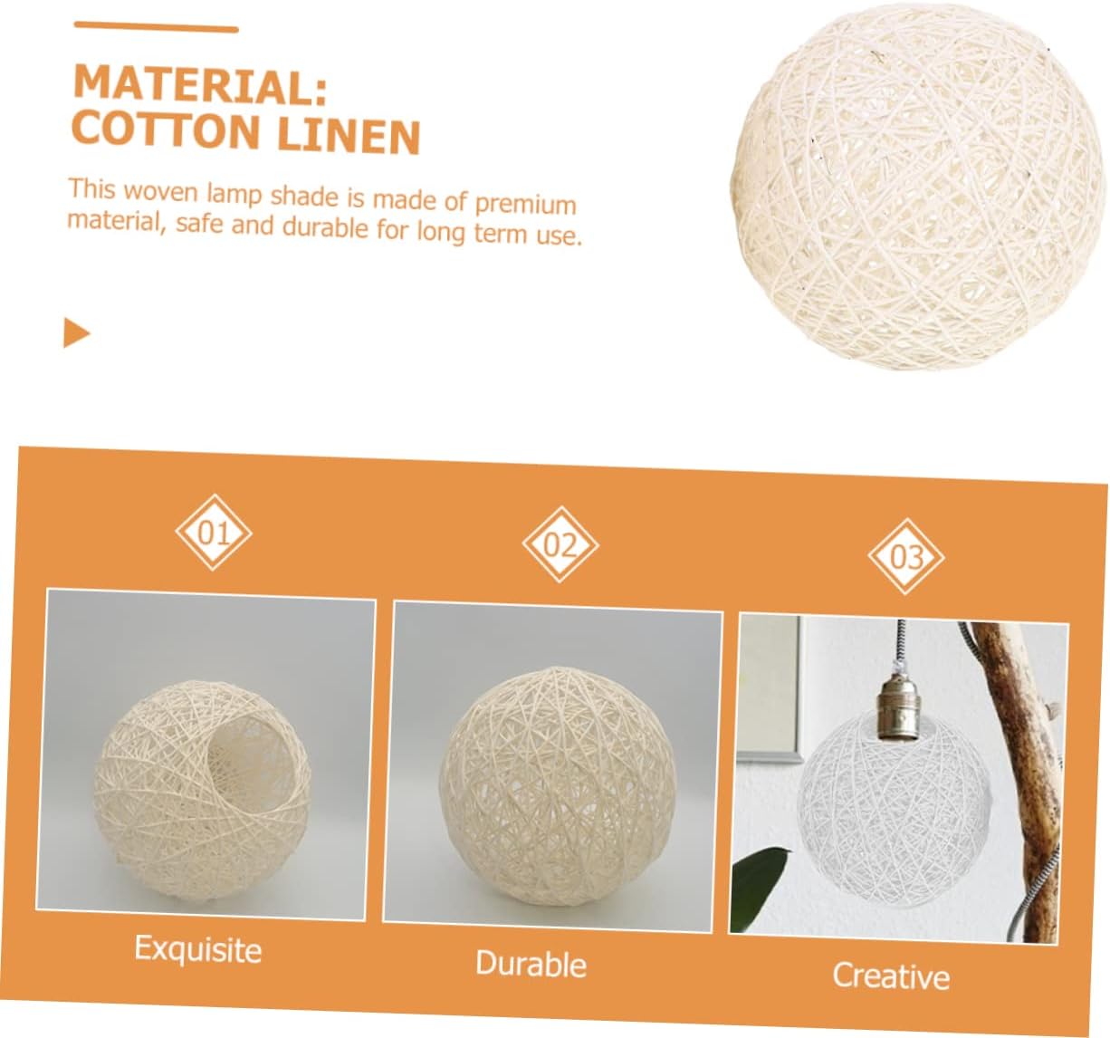 Rustic Woven Lamp Shade Cover for Pendant and Table Lamps White Rattan Design Elegant for Home Shop and Weddings and Long-lasting Lighting Accessory