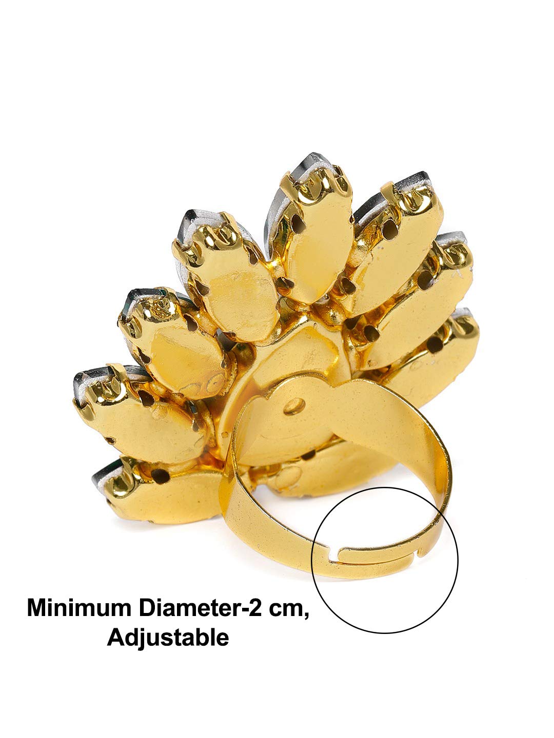 Crystal Shine Stones Party Bling Adjustable Ring-ZPFK10013