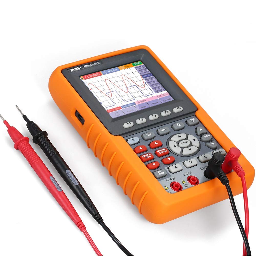 Oscilloscopio digitale, HDS1021M-N Digital Storage Single Channel oscilloscopio portatile e Multimeter 20MHz di banda 500M / s Frequenza di campionamento