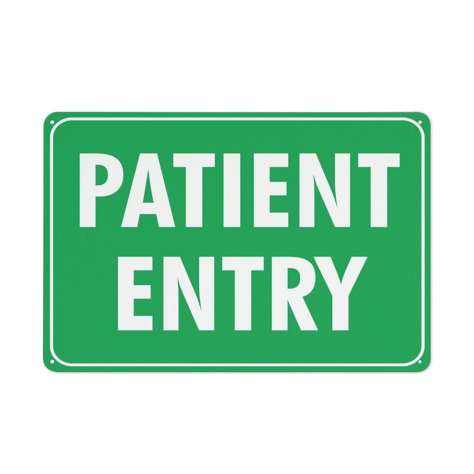 peiyeety Patient Entry Sign Warning Tin Sign Home Kitchen Farm Garden Garage Wall Decor 12X8Inch