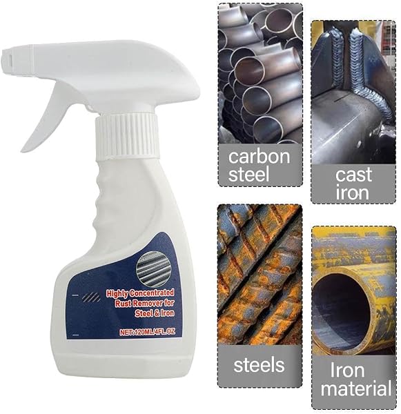 Heavy-Duty Metal Rust Remover, Highly Concentrated Rust Remover, Powerful RustRemover for Metal Stainless Steel, Effortless RustRemoval Spray from MetalSurfaces - 5