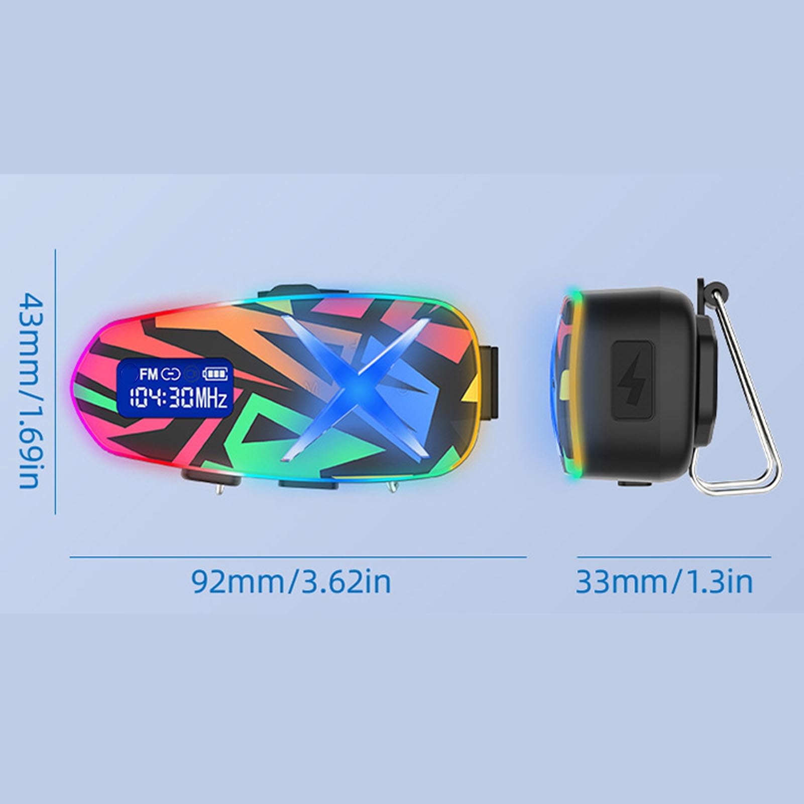 Bluetooth Motorcycle Headset Speaker with FM Radio
