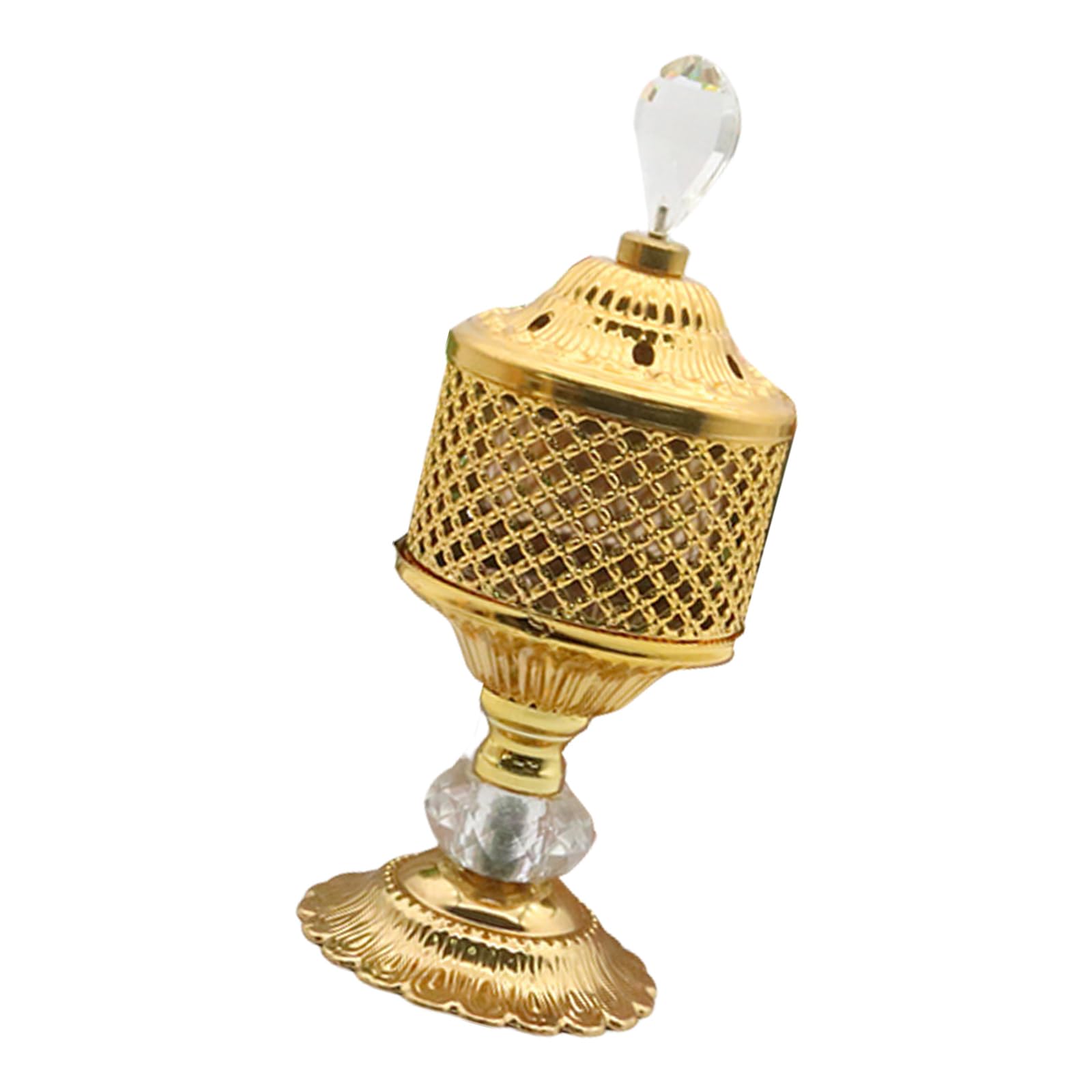 Xjdzineq Metal Incenses Holders Durability Burners for Frankincense Cones Stick Holder Middle Eastern Decoration Gold Metal Incenses Burners