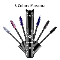 Vista 5 de Extensiones de Pestañas Moradas Máscara de Pestañas Maquillaje de Ojos Suero para Pestañas Máscara de Pestañas Impermeable Secado Rápido Rizado