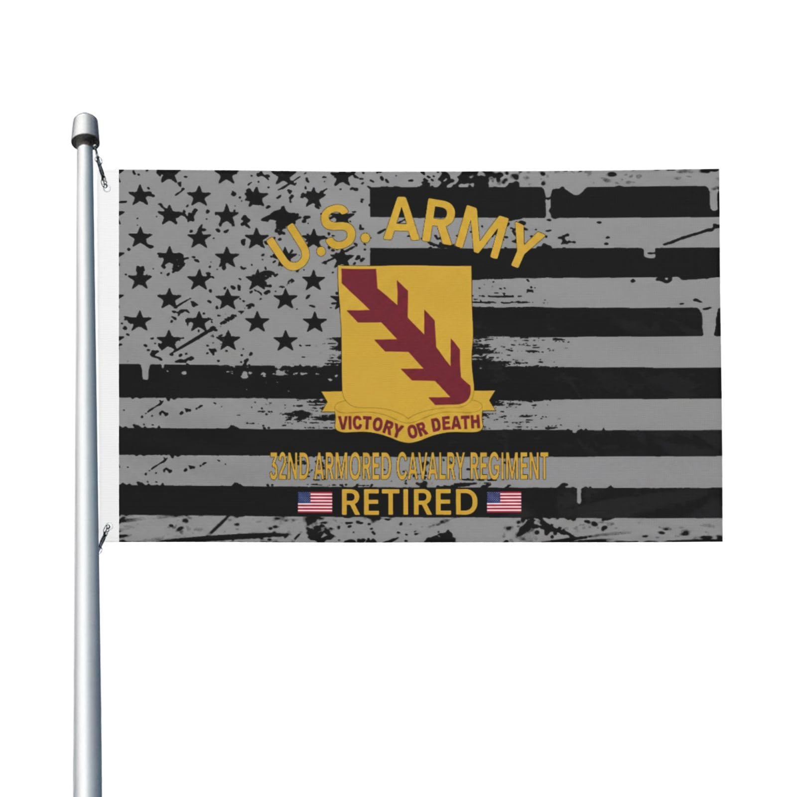 Bandera de Exterior del Ejército de EE. UU. de 90x150cm con 2 ojales metálicos anticaída para calle