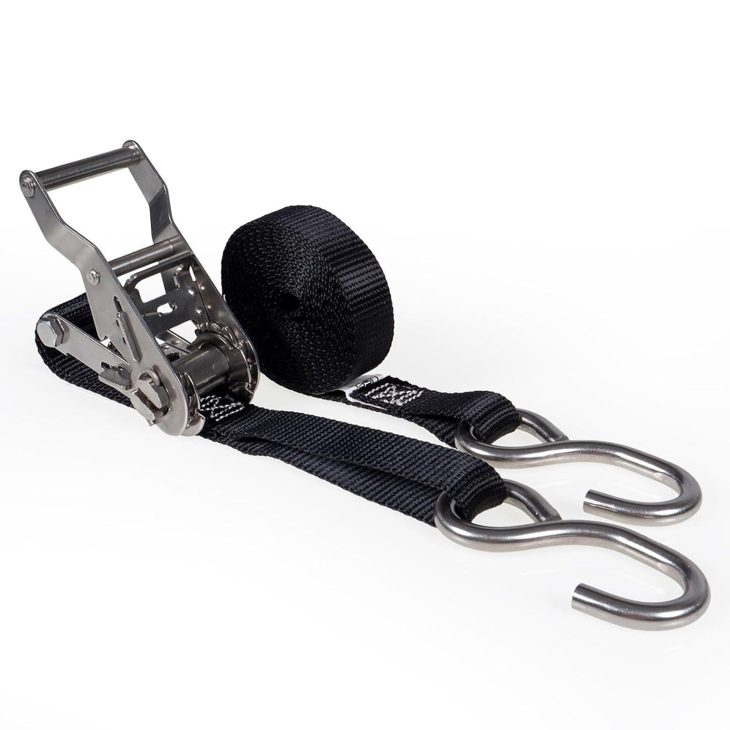 Marine Ratchet Strap 1"x10 Ft – Stainless Steel S Hook view 8