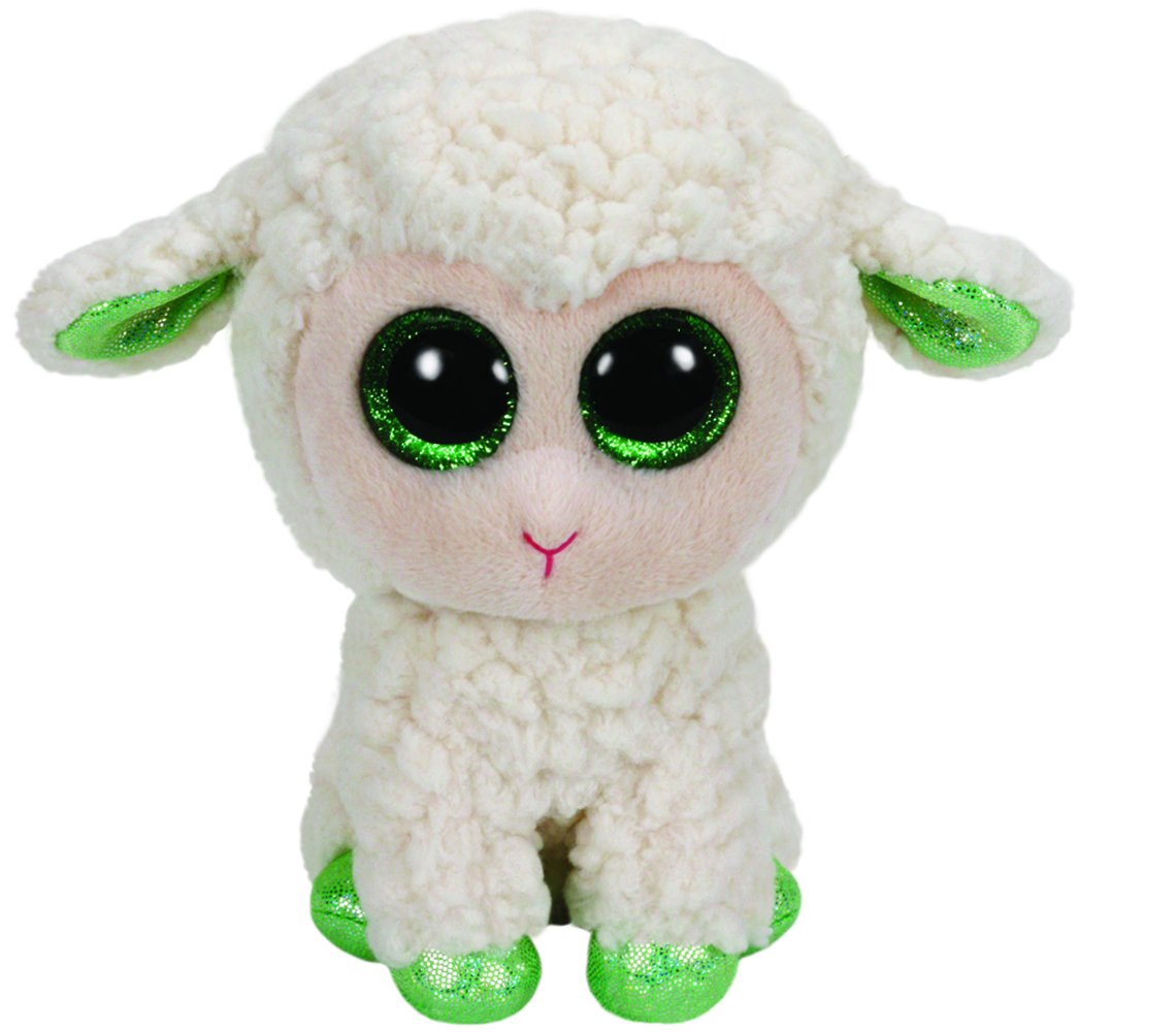 Ty Beanie Boo Lala White Lamb Medium Plush