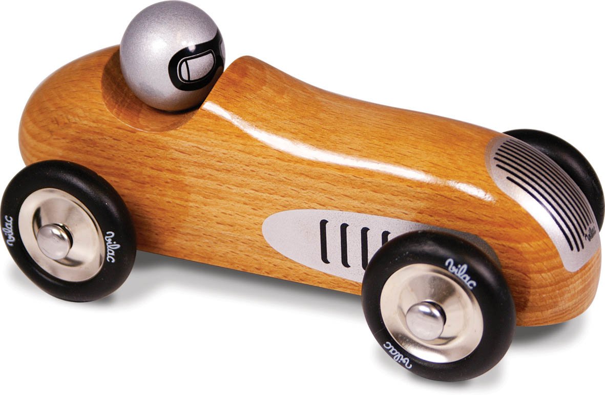 Vilac - Voiture de course en bois massif laqué - Mini Old Sport - Jeu eb bois massif laqué - A partir de 2 ans - 2286S