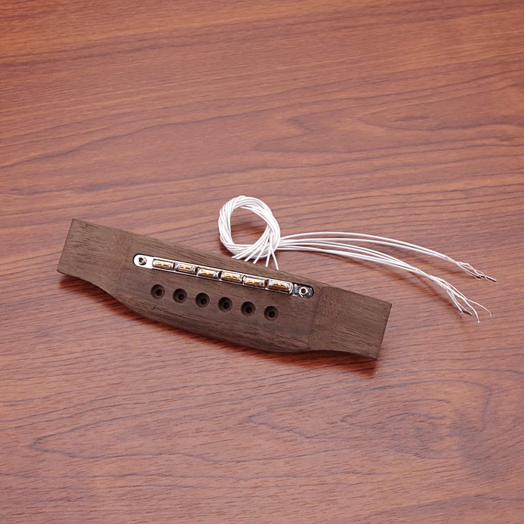 Mostek gitarowy Alnicov Rosewood z wkładką Piezo Bridge Pickup do gitary akustycznej Części zamienne