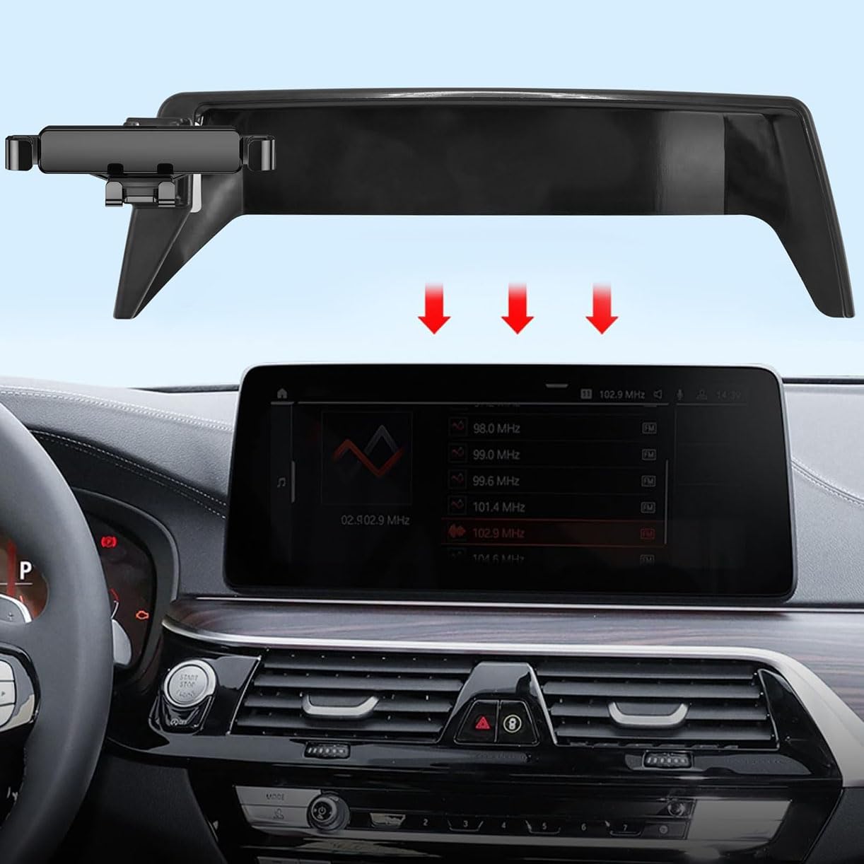 Soporte de teléfono móvil para Coche,Soporte de teléfono móvil Ajustable Giratorio 360°,para BMW G30 5 Series 6 Series GT G30 G31 G32 F90 M5 2018 2019 2020