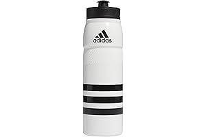 750 ML (28 oz) Stadium Refillable Plastic Sport Water Bottle, White/Black