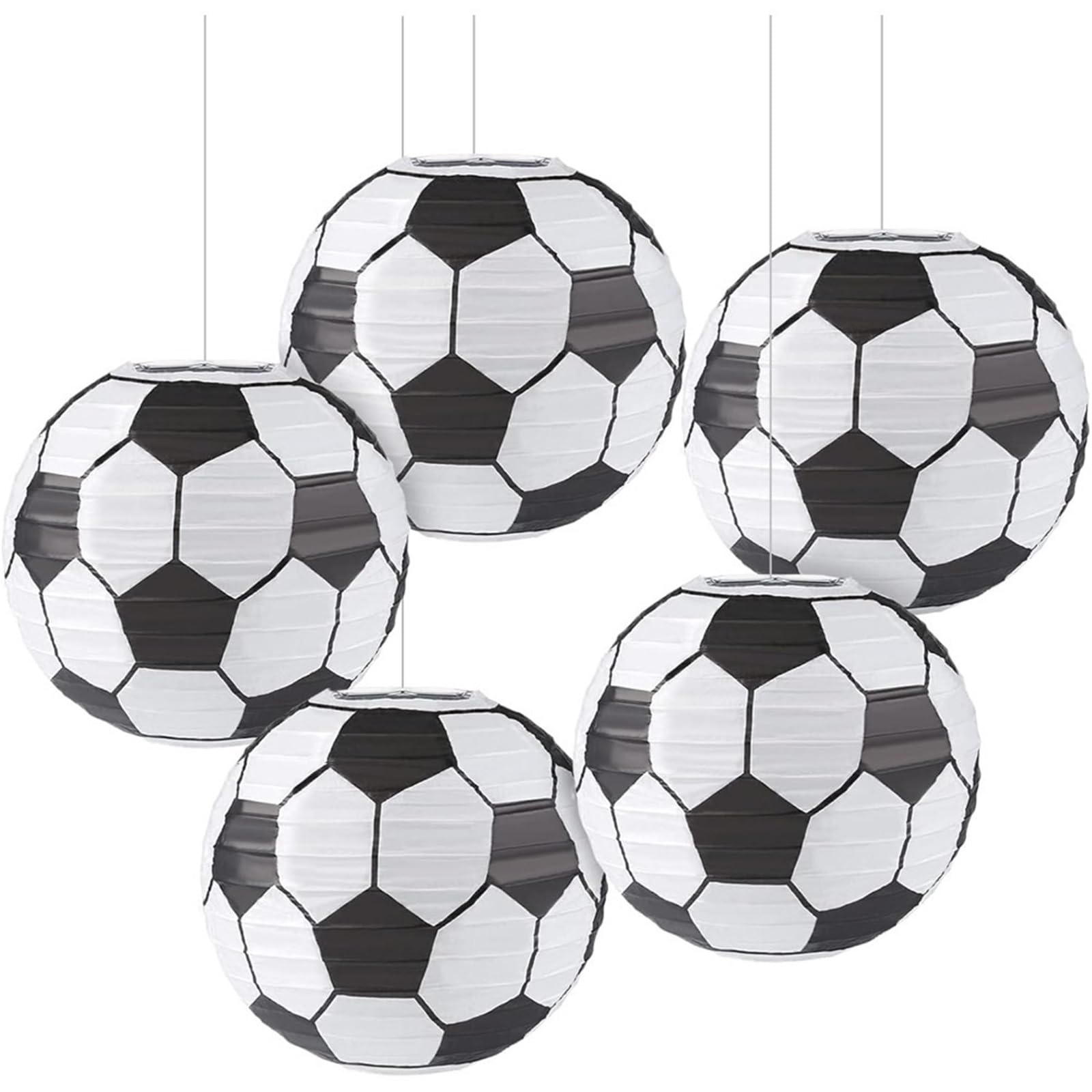 10Pcs 20CM (8Inch) Soccer Ball Paper Lantern Decoration Goal Birthday Party for Party