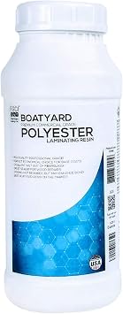 FGCI Boatyard Polyester Laminating Resin 1 Quart Kit with MEKP Hardener, Clear Fiberglass Resin for Boat Repair and Small Layup Projects, Made in the USA