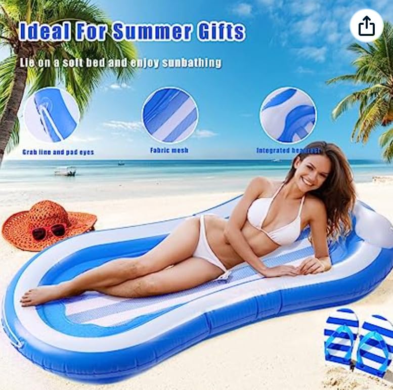 ZHODADA Colchoneta Hinchable Piscina Con Luz De Colores