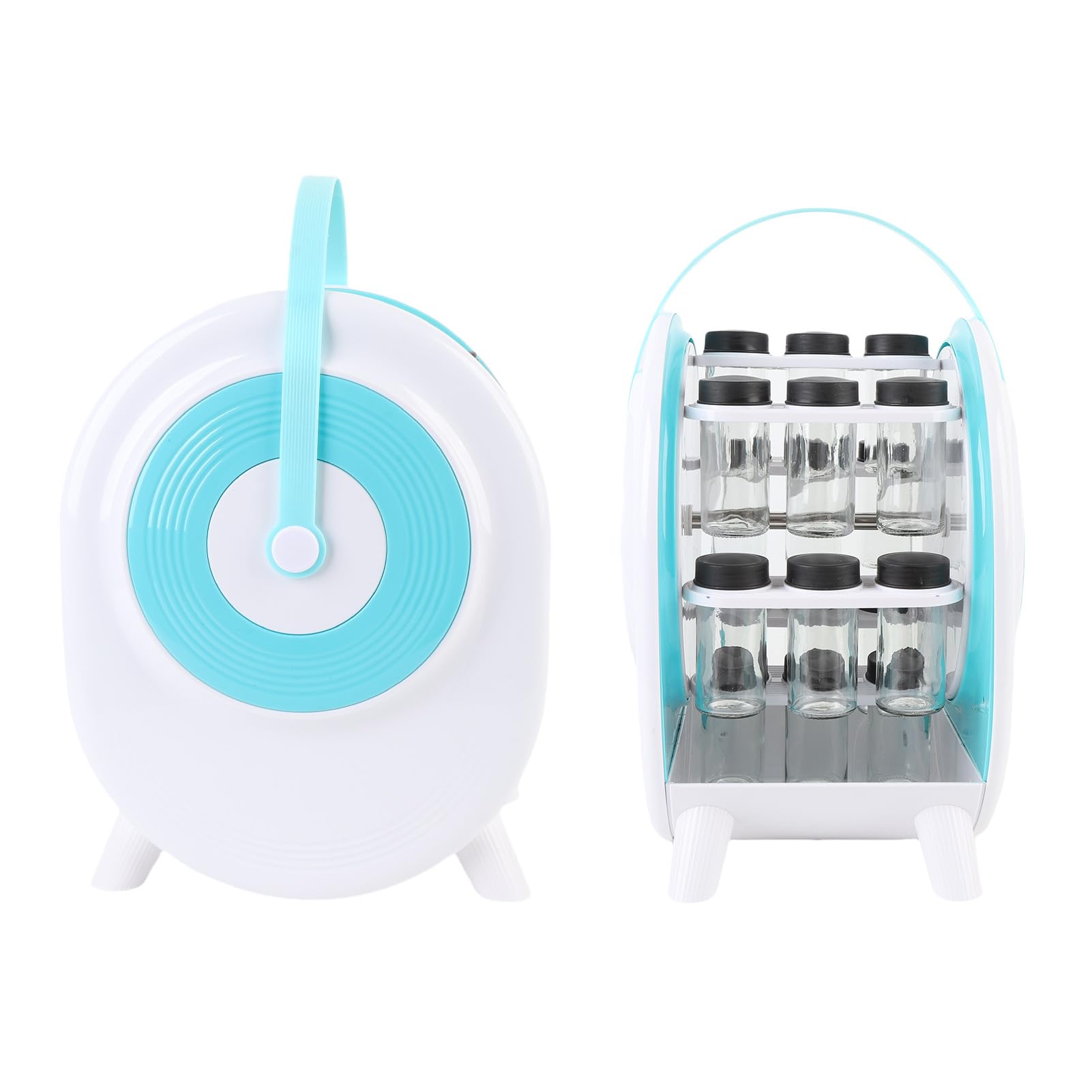Luocute 360 ° Rotierendes Gewürzregal, Platz Sparende Stabile Struktur, Gewürz -Jar -Organisator für Küchenarbeitsplatten, Organisieren, Lagern und Zeigen Gewürze für Heimköche