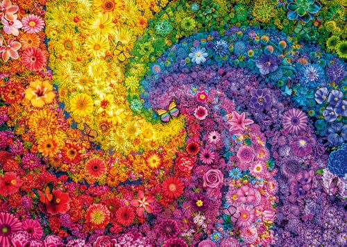 Schmidt Spiele 59744 Puzzle de 2000 pièces de tourbillons Floraux colorés, Multicolore