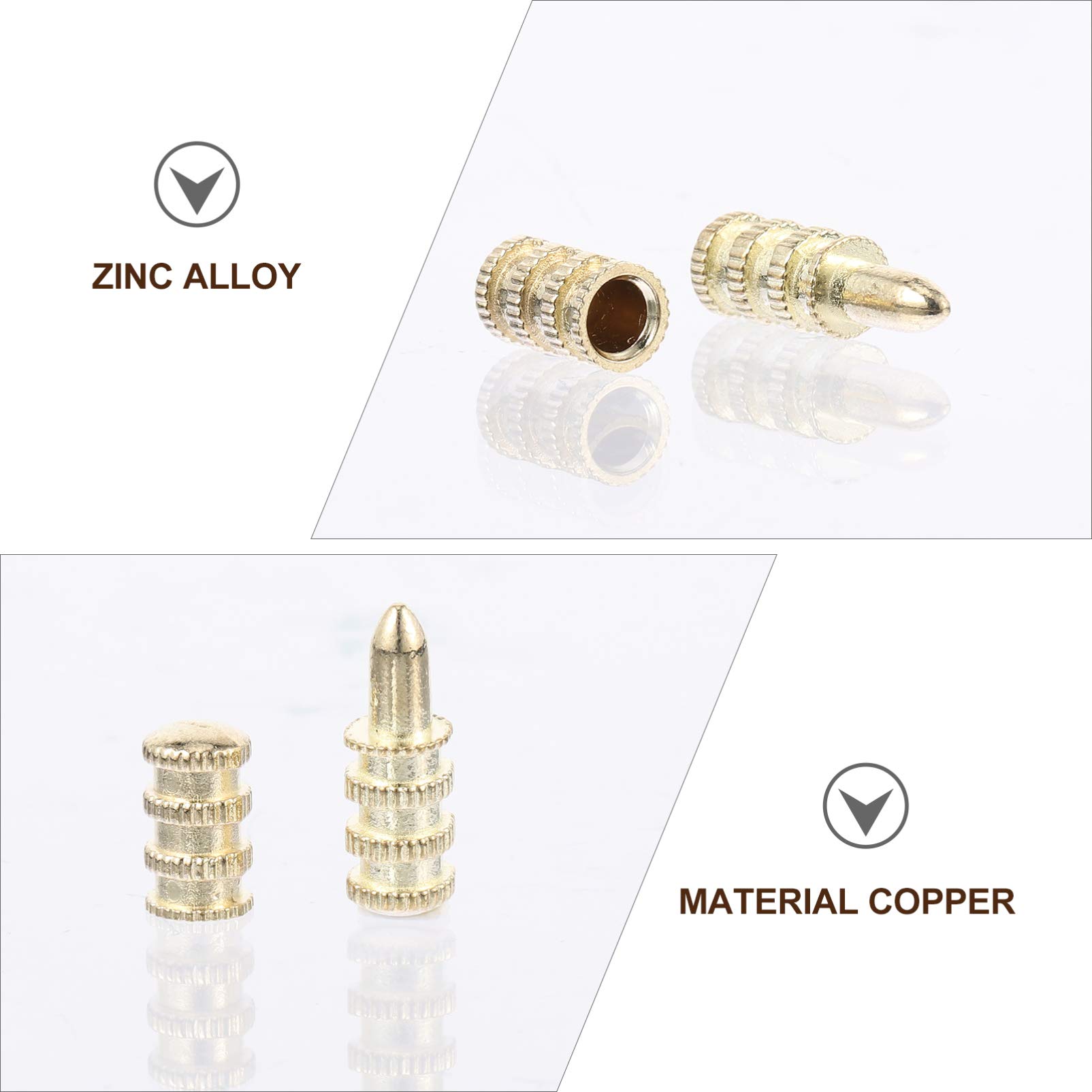 POPETPOP Escritorio Conector Perno de La Tabla de La Tabla de Alineadores Pin de Alineación Pines Hardware Hardware Pines de Latón con Insertos Roscados para Madera
